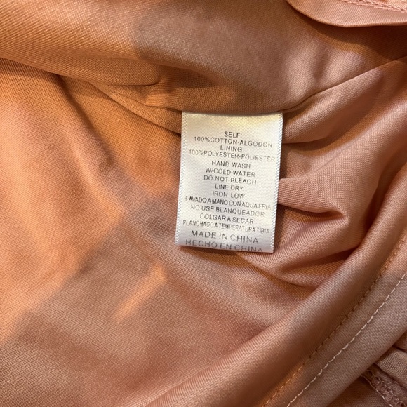 Listicle Boho V-Neck Tiered Bell Sleeve Cotton Mini Dress, Sz M - Picture 15 of 15